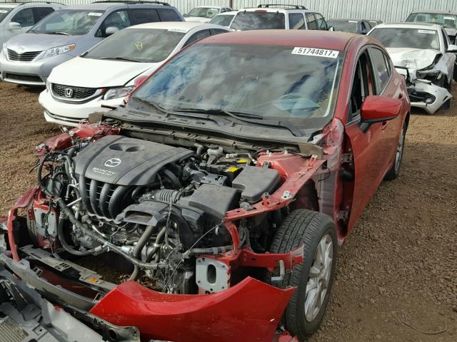 JM1BM1L79F1264400 - 2015 MAZDA 3 TOURING RED photo 2