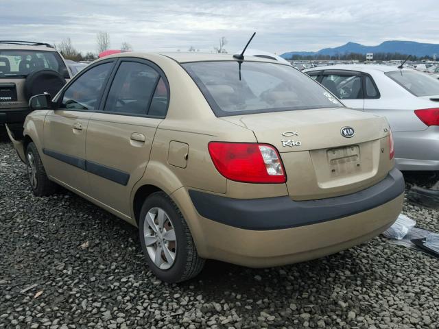 KNADE223496470660 - 2009 KIA RIO BASE GOLD photo 3