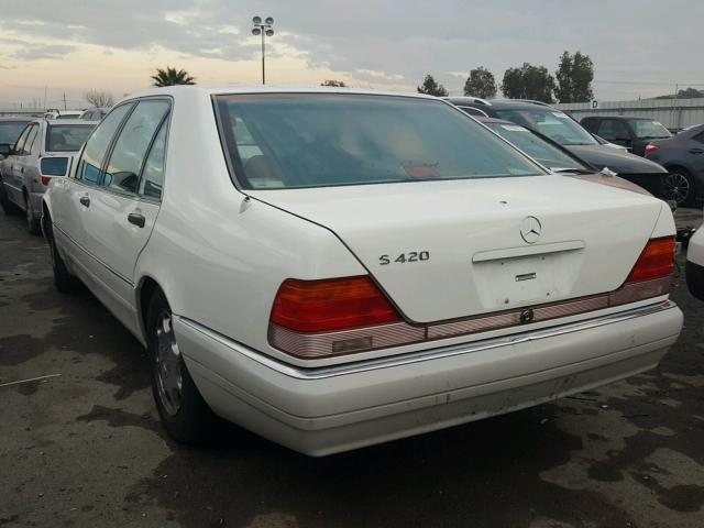 WDBGA43E4TA314290 - 1996 MERCEDES-BENZ S 420 WHITE photo 3