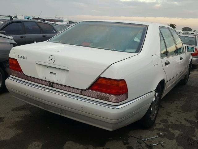 WDBGA43E4TA314290 - 1996 MERCEDES-BENZ S 420 WHITE photo 4