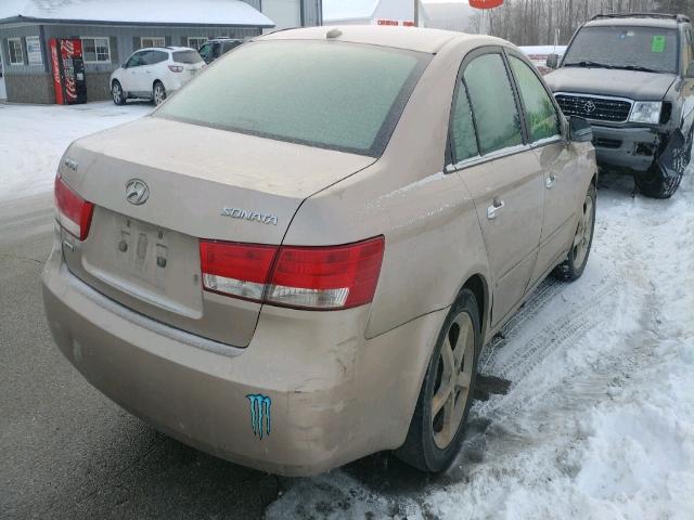 5NPEU46C98H363012 - 2008 HYUNDAI SONATA SE TAN photo 4