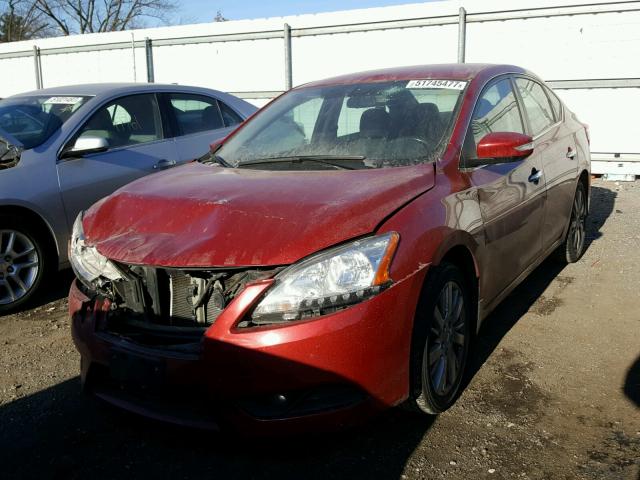 3N1AB7AP7DL652273 - 2013 NISSAN SENTRA S RED photo 2