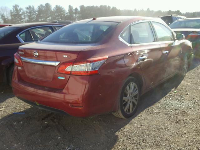 3N1AB7AP7DL652273 - 2013 NISSAN SENTRA S RED photo 4