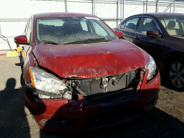 3N1AB7AP7DL652273 - 2013 NISSAN SENTRA S RED photo 9