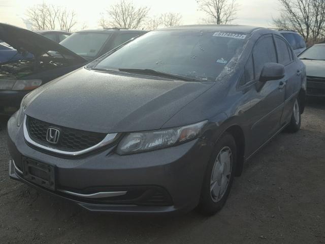 2HGFB2F69DH548951 - 2013 HONDA CIVIC HF GRAY photo 2