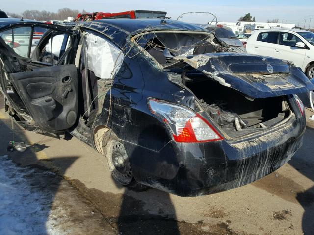 3N1CN7AP4EL833624 - 2014 NISSAN VERSA S BLACK photo 3