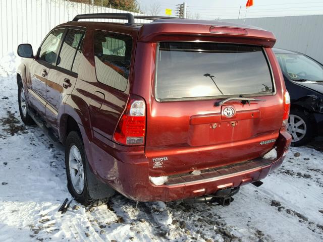 JTEBT14R668032598 - 2006 TOYOTA 4RUNNER SR BURGUNDY photo 3