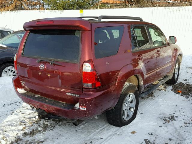 JTEBT14R668032598 - 2006 TOYOTA 4RUNNER SR BURGUNDY photo 4