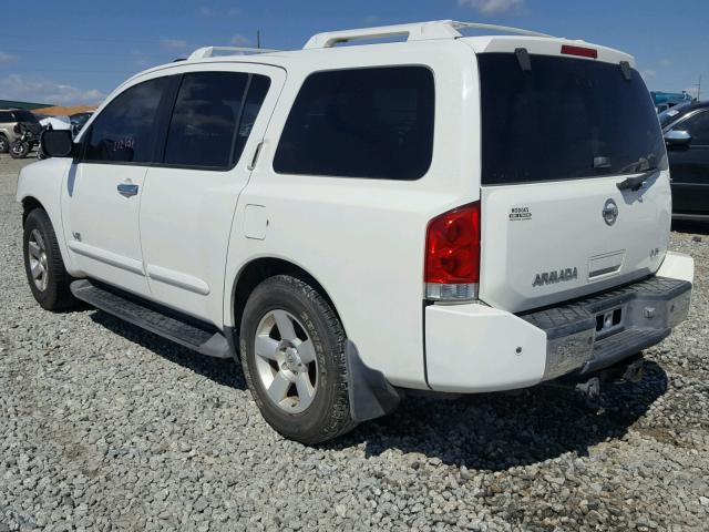 5N1AA08A46N707673 - 2006 NISSAN ARMADA SE WHITE photo 3