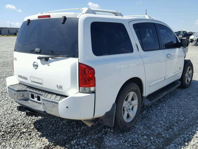 5N1AA08A46N707673 - 2006 NISSAN ARMADA SE WHITE photo 4