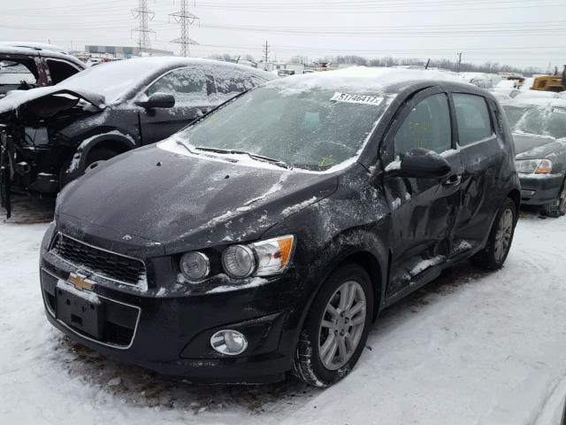 1G1JC6SB9F4172809 - 2015 CHEVROLET SONIC LT BLACK photo 2