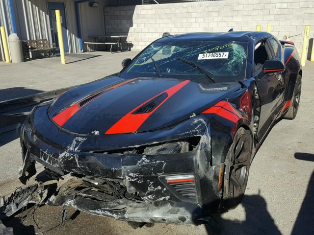 1G1FG1R75G0146912 - 2016 CHEVROLET CAMARO SS BLACK photo 2