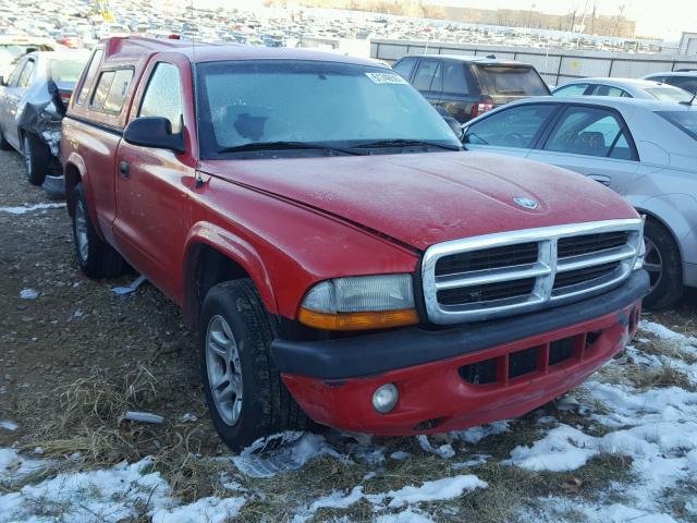 1D7FL36K04S616583 - 2004 DODGE DAKOTA SPO RED photo 1