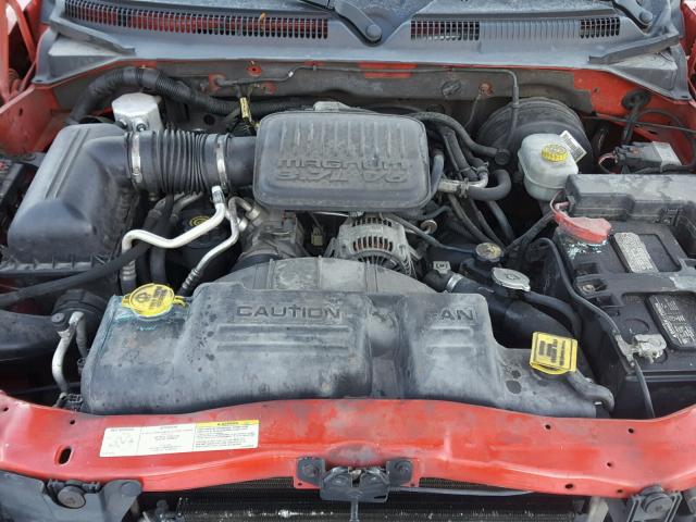 1D7FL36K04S616583 - 2004 DODGE DAKOTA SPO RED photo 7