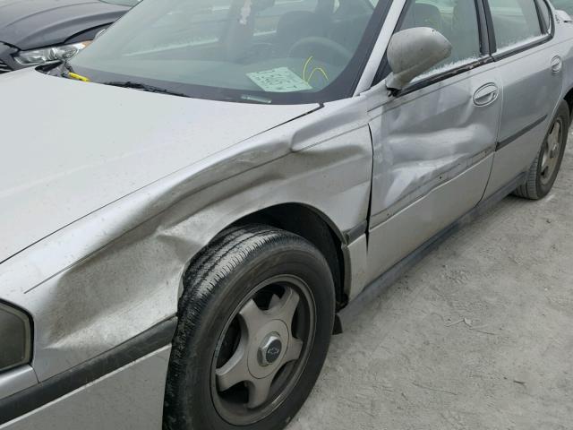 2G1WF55E819152747 - 2001 CHEVROLET IMPALA SILVER photo 9