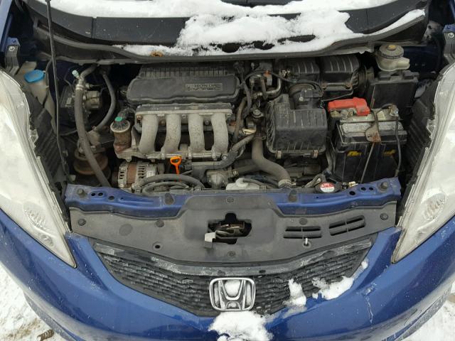 JHMGE88419S044773 - 2009 HONDA FIT SPORT BLUE photo 7