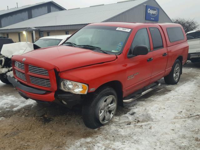 1D7HU18D25S247090 - 2005 DODGE RAM 1500 S RED photo 2