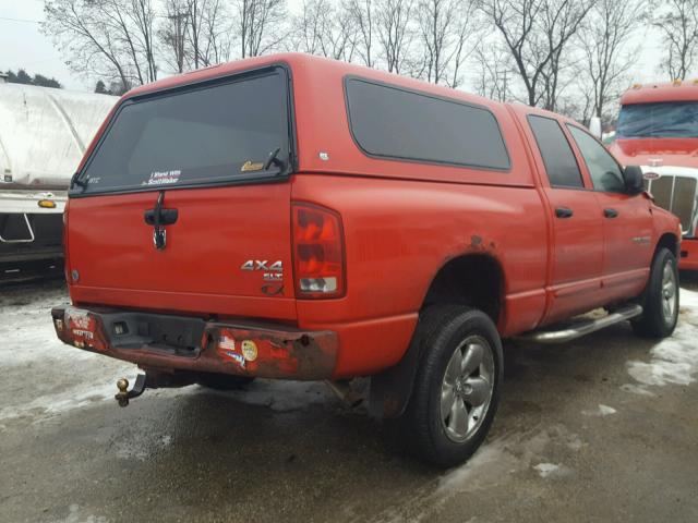 1D7HU18D25S247090 - 2005 DODGE RAM 1500 S RED photo 4