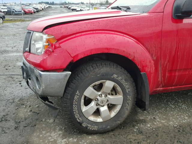 1N6AD07W19C425481 - 2009 NISSAN FRONTIER C RED photo 9