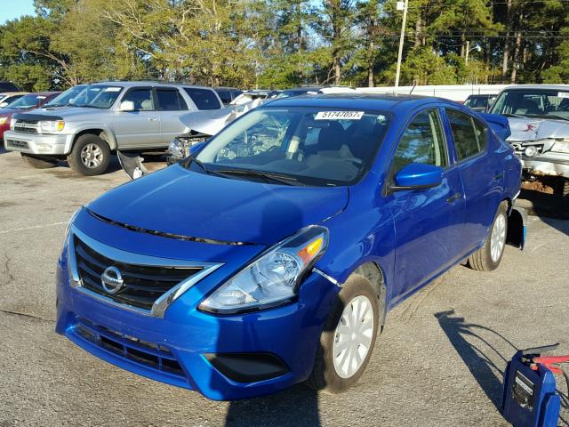 3N1CN7AP1GL891046 - 2016 NISSAN VERSA S BLUE photo 2