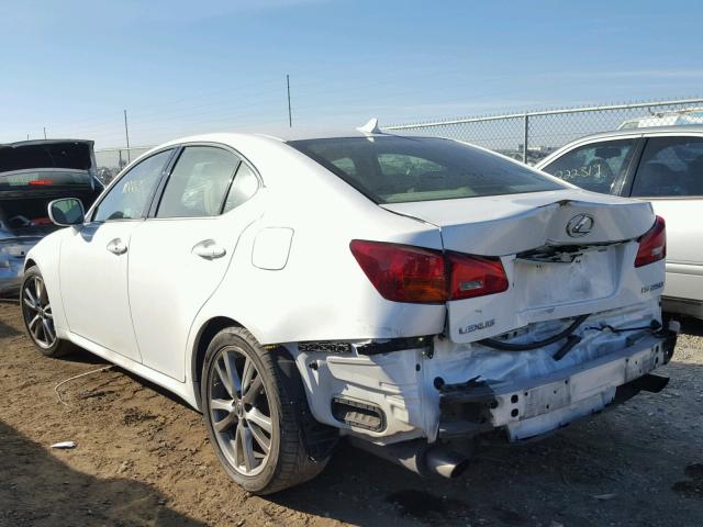 JTHBK262085057562 - 2008 LEXUS IS 250 WHITE photo 3