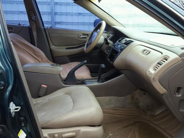 1HGCG16512A005532 - 2002 HONDA ACCORD EX GREEN photo 5