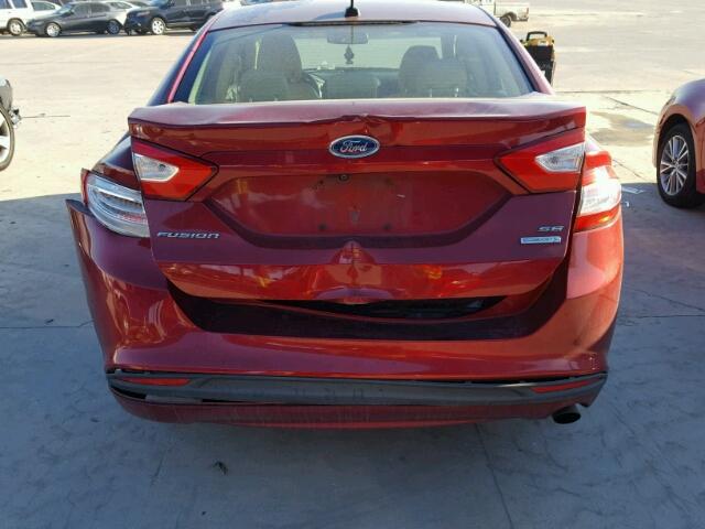 3FA6P0HR5DR331337 - 2013 FORD FUSION SE RED photo 9