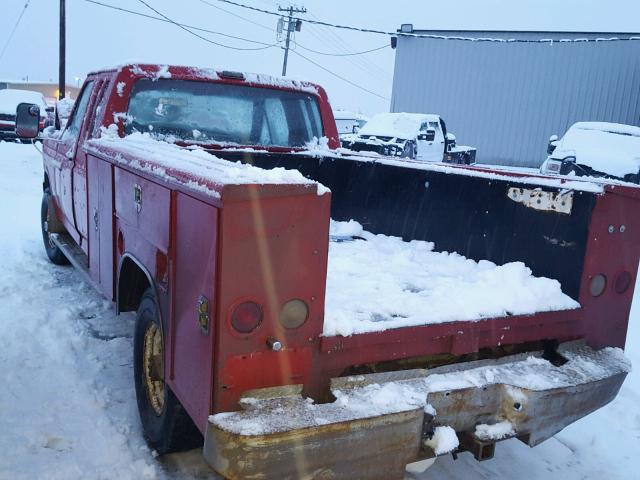 1FTHX2613FKA29628 - 1985 FORD F250 RED photo 3