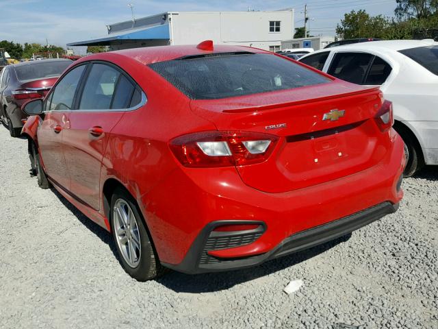 1G1BE5SM5H7264687 - 2017 CHEVROLET CRUZE LT RED photo 3