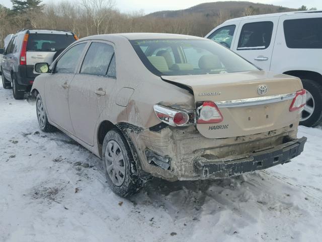 5YFBU4EE7DP209921 - 2013 TOYOTA COROLLA BA CREAM photo 3