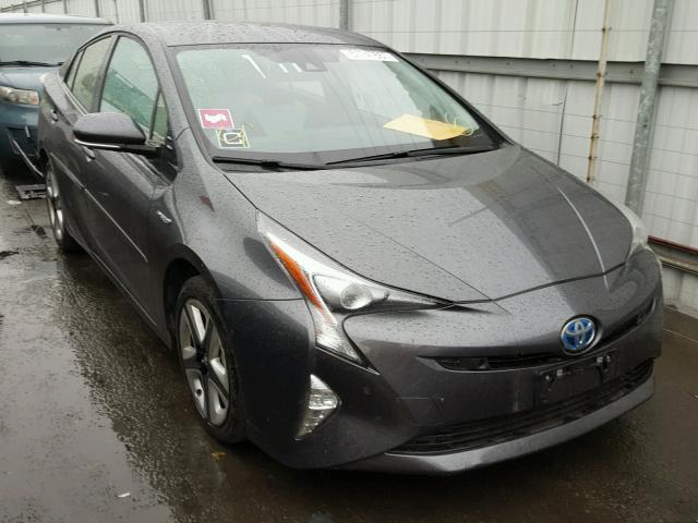 JTDKARFU5G3005160 - 2016 TOYOTA PRIUS GRAY photo 1