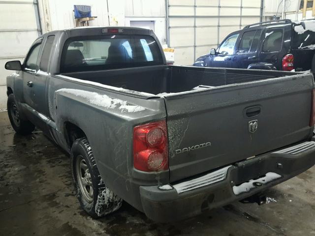 1D7HE22K75S297509 - 2005 DODGE DAKOTA ST GRAY photo 3