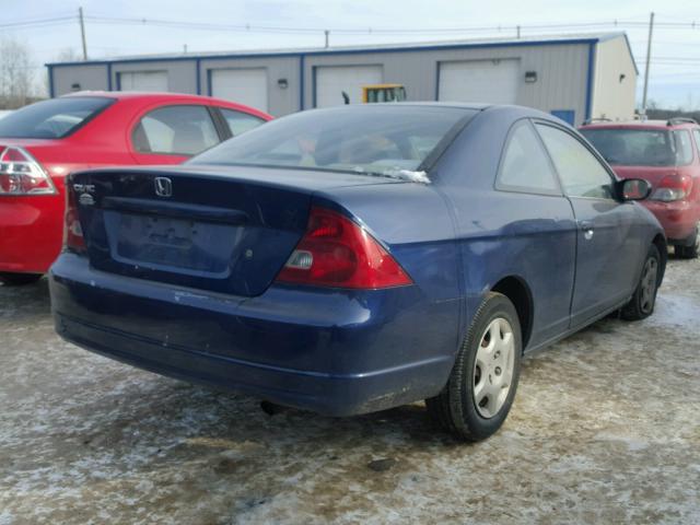 1HGEM22931L073611 - 2001 HONDA CIVIC SI BLUE photo 4