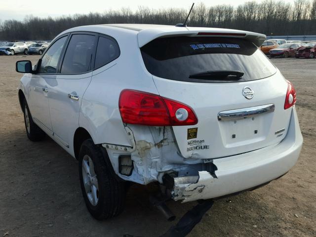 JN8AS5MV4DW132428 - 2013 NISSAN ROGUE S WHITE photo 3