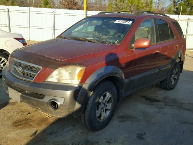 KNDJD733755463559 - 2005 KIA SORENTO EX BURGUNDY photo 2