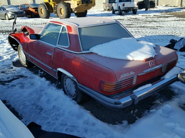 WDB10704512013942 - 1981 MERCEDES-BENZ 380 SL RED photo 3