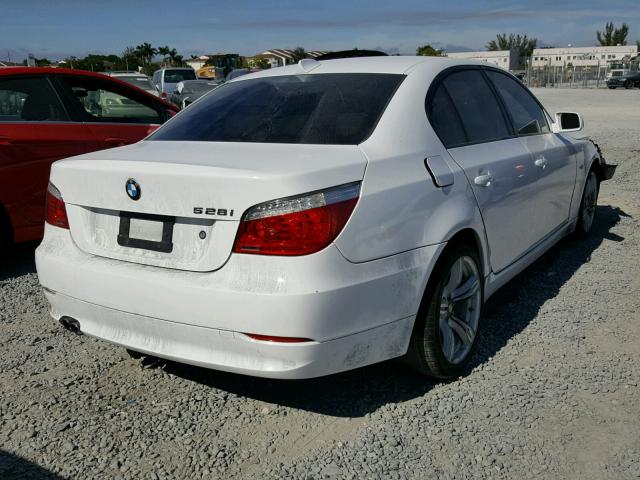 WBANU5C56AC129355 - 2010 BMW 528 I WHITE photo 4