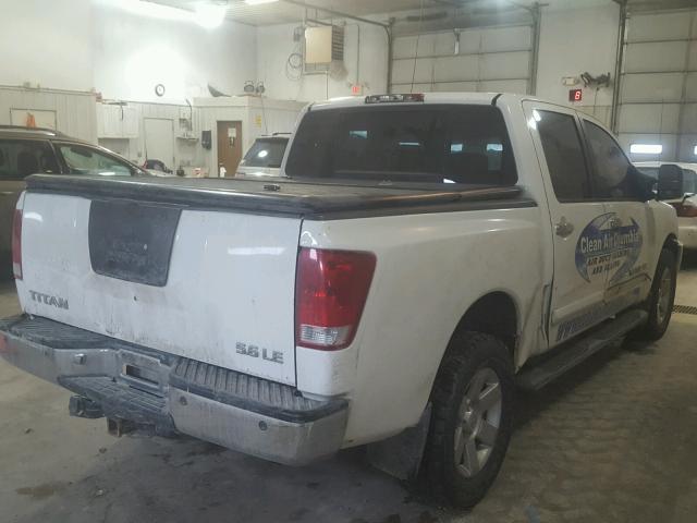 1N6BA07B55N547253 - 2005 NISSAN TITAN XE WHITE photo 4