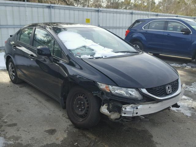 2HGFB2F55DH512150 - 2013 HONDA CIVIC LX BLACK photo 1