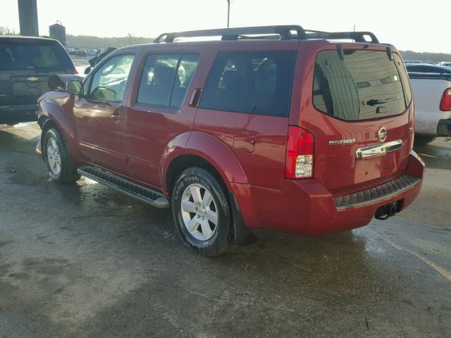 5N1AR18B08C609441 - 2008 NISSAN PATHFINDER BURGUNDY photo 3