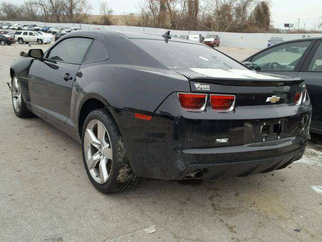 2G1FC1E32C9191756 - 2012 CHEVROLET CAMARO LT BLACK photo 3