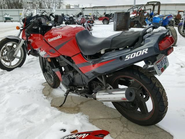 JKAEXVD162A070286 - 2002 KAWASAKI EX500 D RED photo 3