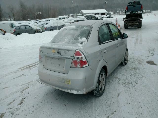 KL1TD5DE5BB138474 - 2011 CHEVROLET AVEO LS SILVER photo 4