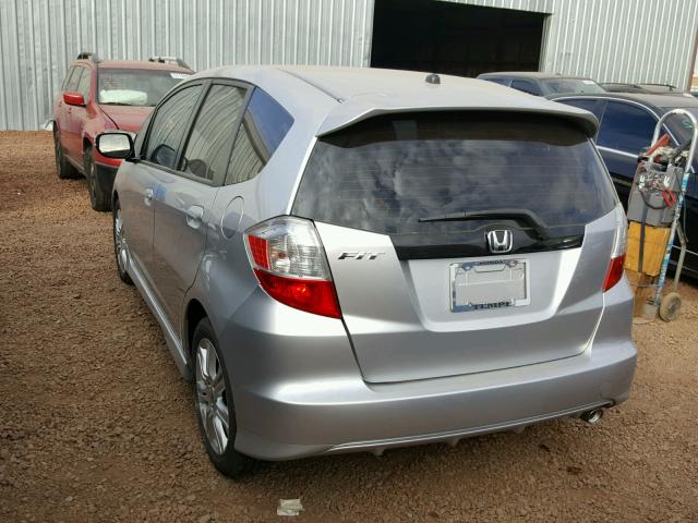 JHMGE8G50BC001259 - 2011 HONDA FIT SPORT SILVER photo 3