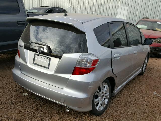 JHMGE8G50BC001259 - 2011 HONDA FIT SPORT SILVER photo 4