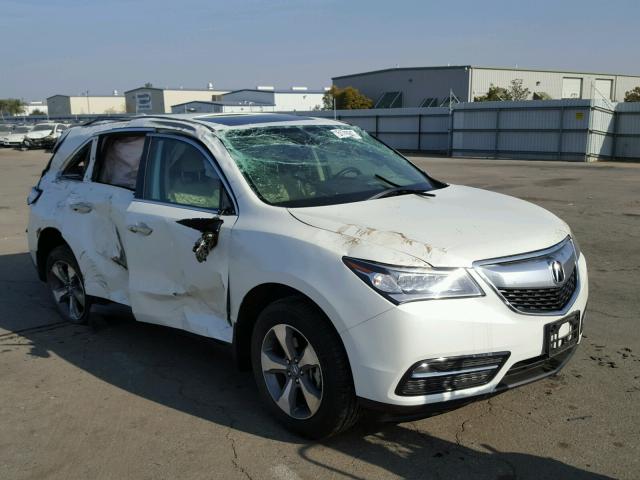 5FRYD3H22GB013941 - 2016 ACURA MDX WHITE photo 1