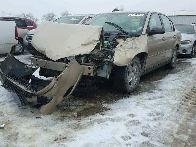 1G1ZT54875F145044 - 2005 CHEVROLET MALIBU LS BEIGE photo 2