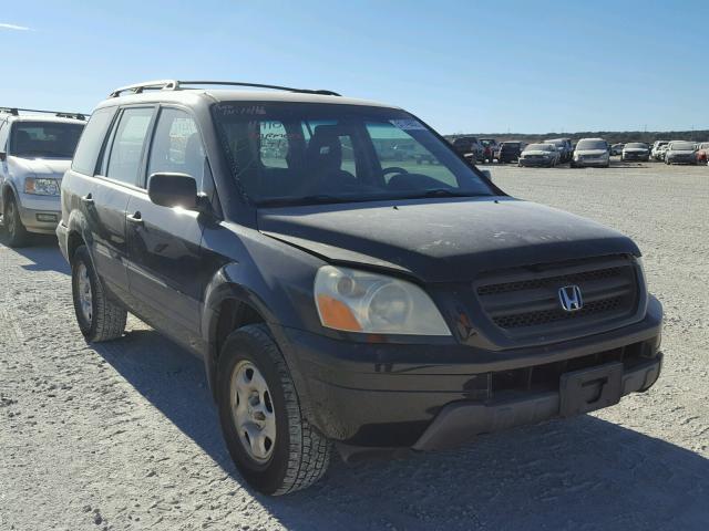 2HKYF18115H507892 - 2005 HONDA PILOT LX BLACK photo 1