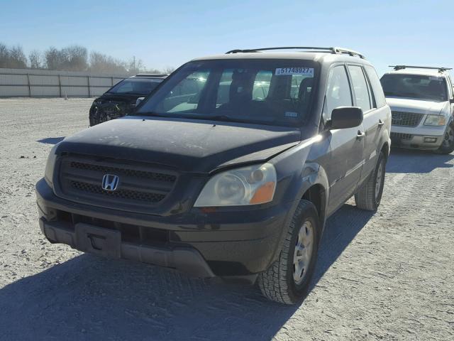 2HKYF18115H507892 - 2005 HONDA PILOT LX BLACK photo 2