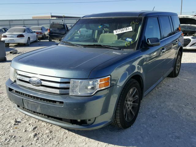 2FMHK6CC0ABA73967 - 2010 FORD FLEX SEL BLUE photo 2